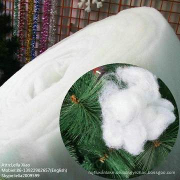 Thermal Bonded Polyester Snow Fluff für Weihnachten Decroation